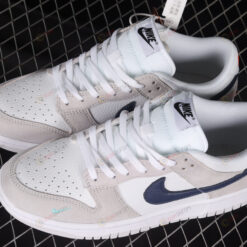 Nike Dunk Low 'Grey/Navy' Mini Swoosh Shoes Sneakers