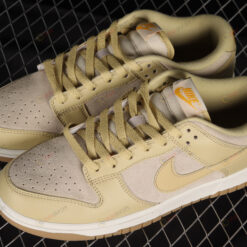 Nike Dunk Low Khaki Suede Gum Shoes Sneakers