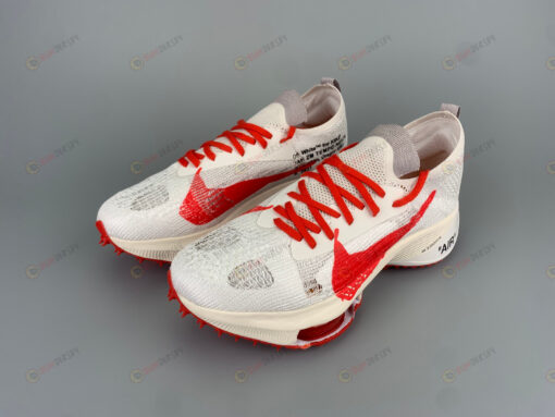 Nike Off-White ? Nike Air Zoom Tempo Next% Flyknit White Red Shoes Sneakers