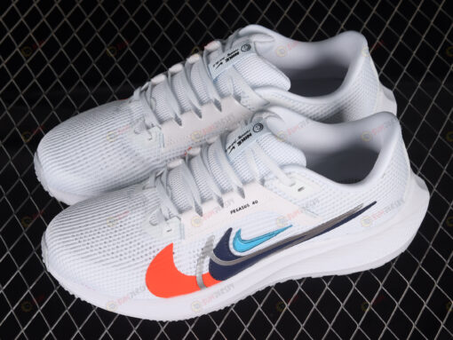 Nike Pegasus 40 Premium White/Football Grey/Bright Mandarin Shoes Sneakers