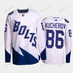 Nikita Kucherov Lightning 2022 Stadium Series White Primegreen Jersey