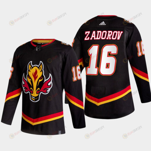 Nikita Zadorov 16 Calgary Flames Alternate Black Jersey 2022-23