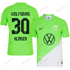 Niklas Klinger 30 VfL Wolfsburg 2023-24 Home Men Jersey - Green