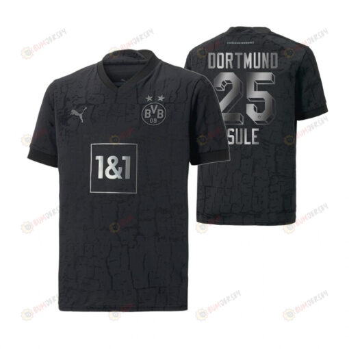 Niklas S?le 25 Borussia Dortmund 2022-23 Black Special Edition Jersey - Youth