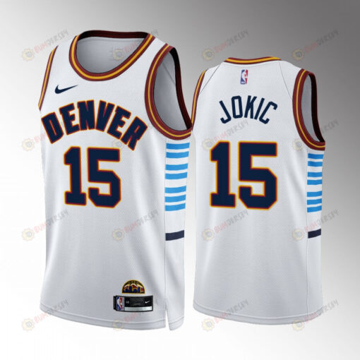 Nikola Jokic 15 2022-23 Denver Nuggets White City Edition Jersey Swingman