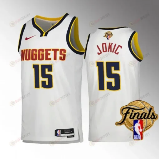 Nikola Jokic 15 Denver Nuggets 2023 Finals Champions Edition Jersey - White