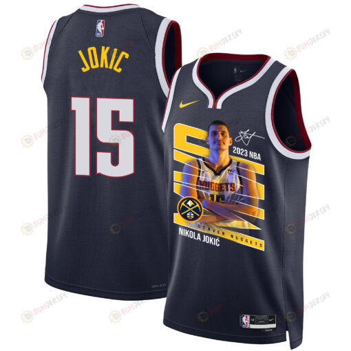 Nikola Jokic 15 Denver Nuggets Clown Prince 2023 Champions Swingman Jersey - Black