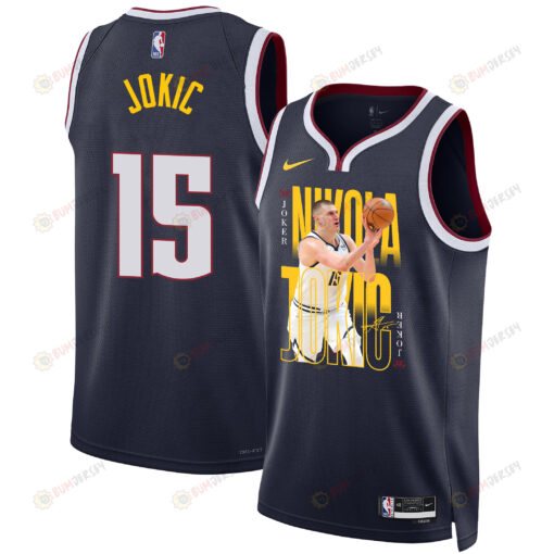 Nikola Jokic 15 Denver Nuggets Joker's Gold 2023 Champions Swingman Jersey - Black