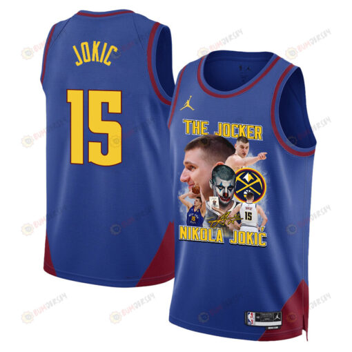 Nikola Jokic 15 Denver Nuggets Joker's Magic 2023 Champions Swingman Jersey - Blue