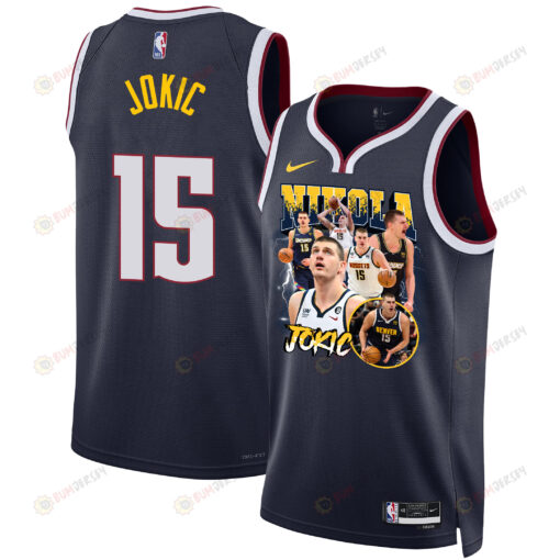 Nikola Jokic 15 Denver Nuggets The Joker's Domain 2023 Champions Swingman Jersey - Black