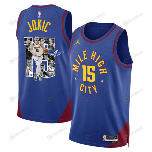 Nikola Jokic 15 Denver Nuggets Unpredictable Superstar 2023 Champions Swingman Jersey - Blue