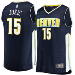 Nikola Jokic Denver Nuggets Fast Break Jersey Navy - Icon Edition