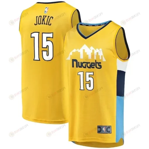 Nikola Jokic Denver Nuggets Fast Break Jersey - Statement Edition - Gold