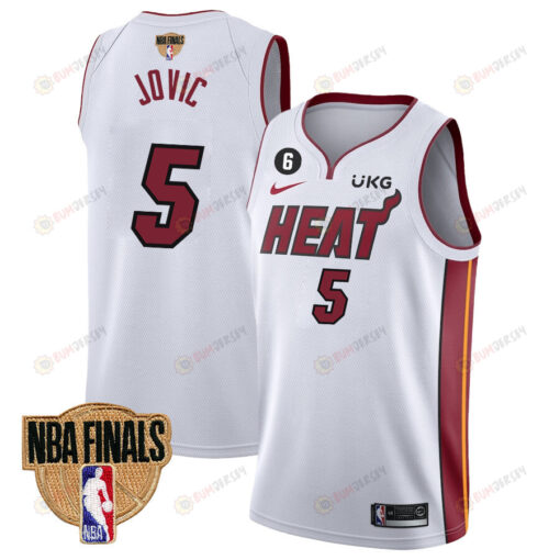 Nikola Jovi? 5 Miami Heat Final Champions 2023 Swingman Jersey - White