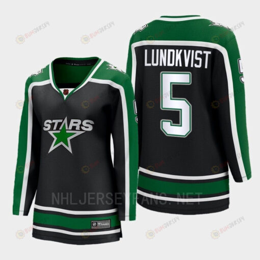 Nils Lundkvist 5 Dallas Stars 2022 Special Edition 2.0 Women Breakaway Player Retro Jersey Black