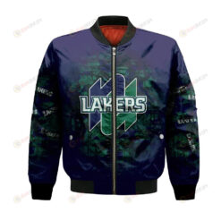 Nipissing Lakers Bomber Jacket 3D Printed Camouflage Vintage