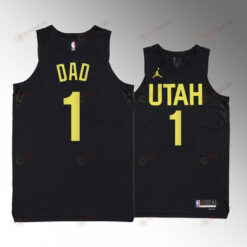 No.1 Dad Utah Jazz 2022-23 Statement Edition Jersey Black 1 Chioce