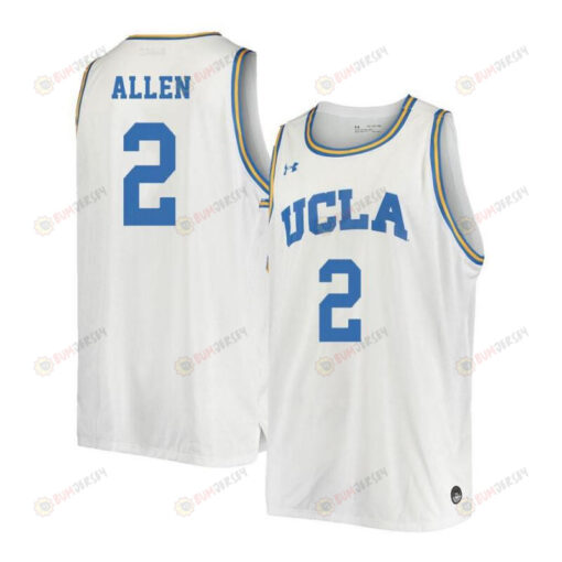 Noah Allen 2 UCLA Bruins Retro Elite Basketball Men Jersey - White