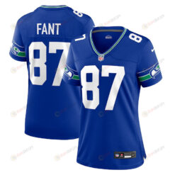 Noah Fant 87 Seattle Seahawks Women's Throwback Player Game Jersey - Royal