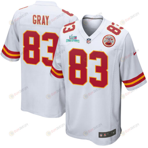 Noah Gray 83 Kansas City Chiefs Super Bowl LVII Champions Men's Jersey - White