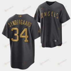 Noah Syndergaard 2022-23 All-Star Los Angeles Angels Charcoal 34 Jersey