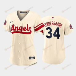 Noah Syndergaard 34 Los Angeles Angels Cream 2022-23 City Connect Women's Jersey