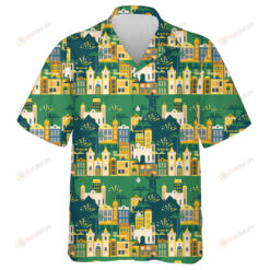 Noisy American City In The Independence Day Illustraion Hawaiian Shirt