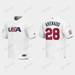 Nolan Arenado 28 USA Baseball 2023 World Baseball Classic Youth Jersey