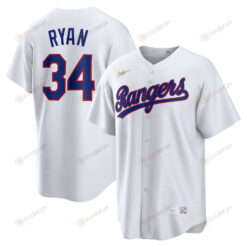 Nolan Ryan 34 Texas Rangers Cooperstown Collection Home Jersey - White