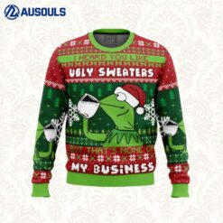 None Of My Business Kermit the Frog Ugly Sweaters For Men Women Unisex