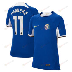 Noni Madueke 11 Chelsea 2023/24 Home YOUTH Jersey - Blue