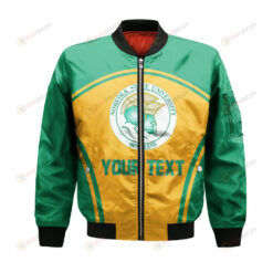 Norfolk State Spartans Bomber Jacket 3D Printed Custom Text And Number Curve Style Sport