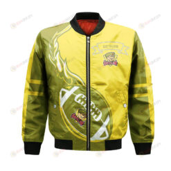 North Bay Battalion Bomber Jacket 3D Printed Flame Ball Pattern