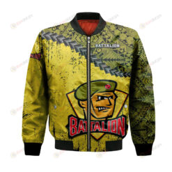 North Bay Battalion Bomber Jacket 3D Printed Grunge Polynesian Tattoo