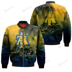 North Carolina A_T Aggies Bomber Jacket 3D Printed Coconut Tree Tropical Grunge