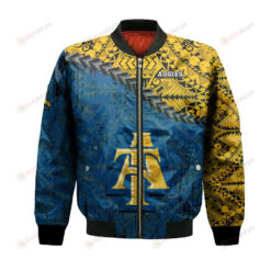 North Carolina A_T Aggies Bomber Jacket 3D Printed Grunge Polynesian Tattoo