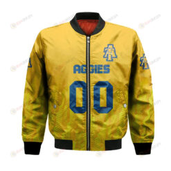 North Carolina A_T Aggies Bomber Jacket 3D Printed Team Logo Custom Text And Number