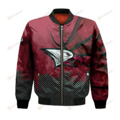 North Carolina Central Eagles Bomber Jacket 3D Printed Basketball Net Grunge Pattern