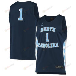 North Carolina Tar Heels 1 Basketball Men Jersey - Navy