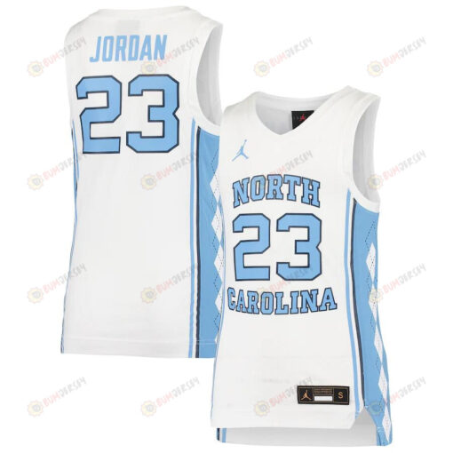 North Carolina Tar Heels 23 Team Basketball Youth Jersey - White