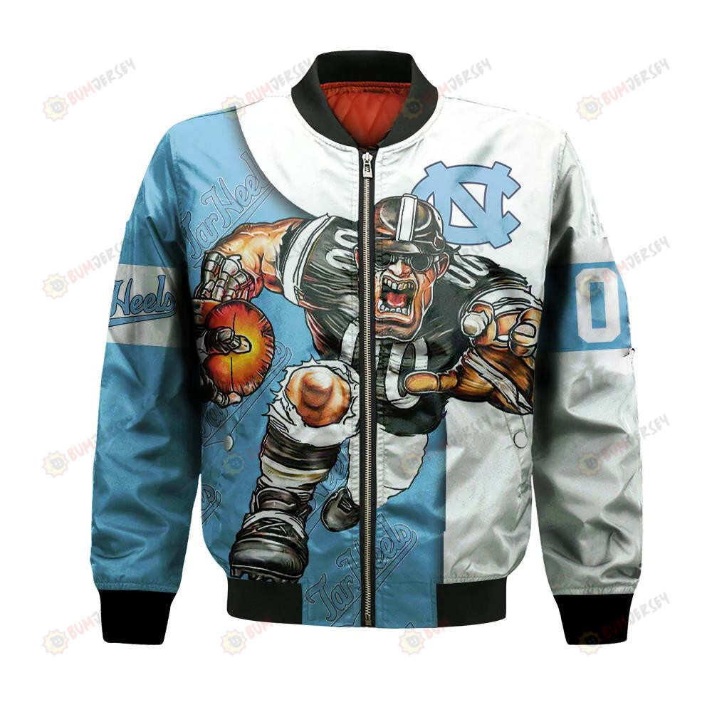 North Carolina Tar Heels Bomber Jacket 3D Printed Football