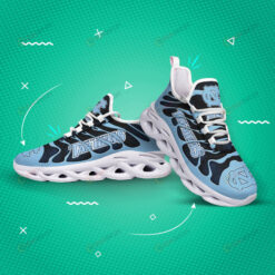 North Carolina Tar Heels Logo Hole Pattern 3D Max Soul Sneaker Shoes In Blue