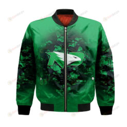 North Dakota Fighting Hawks Bomber Jacket 3D Printed Camouflage Vintage