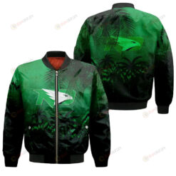 North Dakota Fighting Hawks Bomber Jacket 3D Printed Coconut Tree Tropical Grunge