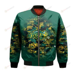 North Dakota State Bison Bomber Jacket 3D Printed Camouflage Vintage