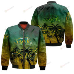 North Dakota State Bison Bomber Jacket 3D Printed Coconut Tree Tropical Grunge