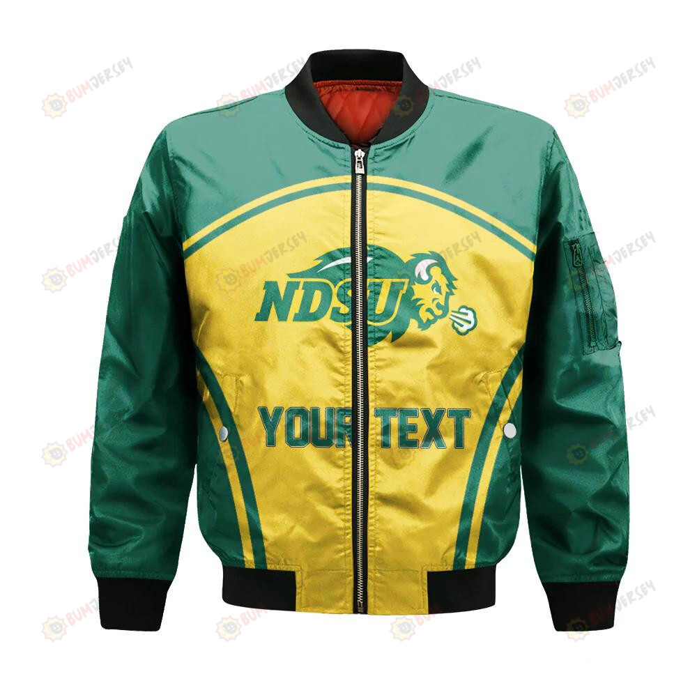 North Dakota State Bison Bomber Jacket 3D Printed Custom Text And Number Curve Style Sport