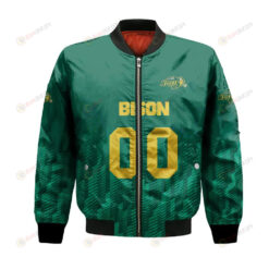 North Dakota State Bison Bomber Jacket 3D Printed Team Logo Custom Text And Number