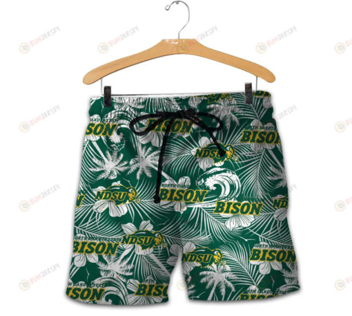 North Dakota State Bison Men Shorts Tropical Seamless