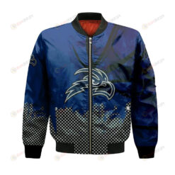 North Florida Ospreys Bomber Jacket 3D Printed Basketball Net Grunge Pattern